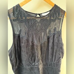 NWT INTROPIA Midi‎ Dress Jacquard Whimsigoth Lace Floral Embroidered Victorian 8